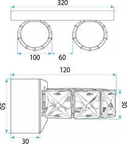 Аплик LED APP1937-2W GOLD