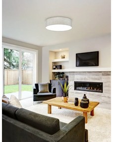 Осветително тяло за таван в бял и сив цвят с текстилен абажур PASTERI – EGLO