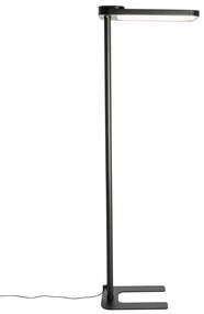 Дневна подова лампа черна квадратна с LED и димер - Guzo