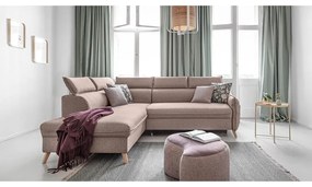 Бежов ъглов разтегателен диван ляв ъгъл, Sweet Harmony - Miuform