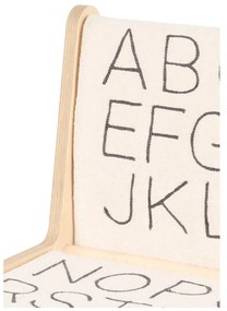 Детски стол в бежов и естествен цвят ABC – Lorena Canals