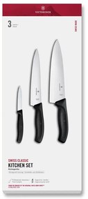 Victorinox - Комплект кухненски ножове SWISS CLASSIC, 3 бр., черен