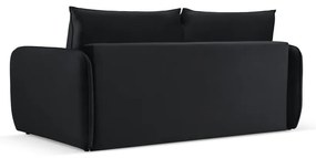 Черен кадифен разтегателен диван 194 cm Vienna - Cosmopolitan Design