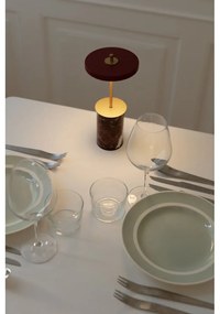 Червена мраморна LED затъмняваща се настолна лампа с метален абажур (височина 25,5 cm) Asteria Move Mini – UMAGE