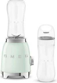 Блендер Smeg PBF01PGEU, 300W, 2x 600 мл, 20000-24000 об/мин, Противоплъзгаща основа, Без BPA, Неръждаема стомана, Пастелно зелен