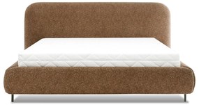 Двойно легло 160x200 cm тапицирано с място за съхранение с включена подматрачна рамка в цвят жълта охра Pointt – ELTAP