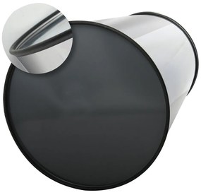 Кафяво-сиво стоманено кошче за боклук с отваряне с докосване 30 l – MSV