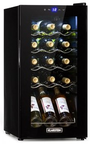 Klarstein Shiraz 15 Slim Uno, охладител за вино, 44 л, сензорен, 135 W, 5 - 18 °C, черен