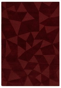 Ръчно изработен вълнен килим в цвят бордо 160x230 cm Shard Red – Flair Rugs