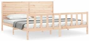 3193221 vidaXL Рамка за легло с табла Super King Size дърво масив