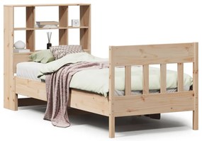 3323230 vidaXL Рамка за легло без матрак, 90x200 см, масивна чамова дървесина