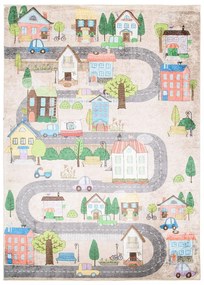 Детски килим с мотив на оживен град Ширина: 80 см | Дължина: 150 см