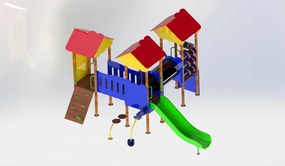 КОМБИНИРАНО ДЕТСКО СЪОРЪЖЕНИЕ FUNNY HOUSES PS0021
