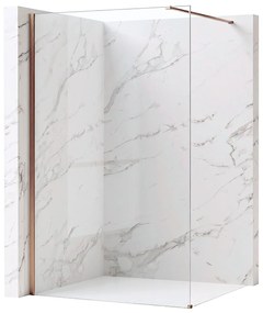 Параван за душ Rea Flexi Transparent / Brush Copper 120
