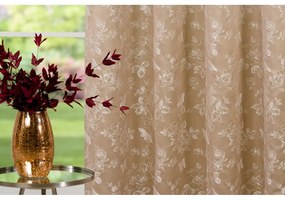 Бежова завеса 135x260 cm Lillies - Mendola Fabrics