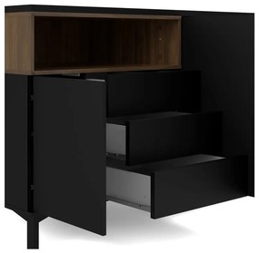 Черен скрин 176x90x49 cm Roomers – Tvilum