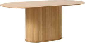 Маса за хранене с дъбов плот 95x180 cm Nola - Unique Furniture