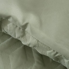 Зелено двойно удължено спално бельо 230x220 cm Jacob Geo – Catherine Lansfield