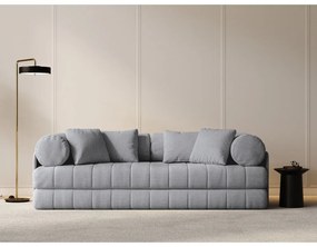 Светлосив сгъваем диван от прежда с примки от букле 206 cm Kemi – Cosmopolitan Design