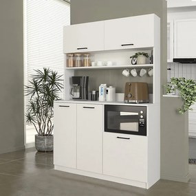 Меламинови кухненски мебели Tuco 3 в бял цвят 123.8x40x180см.