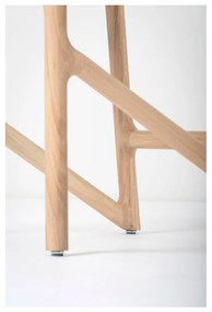 Трапезен стол от масивна дъбова дървесина с бяла седалка Fawn - Gazzda