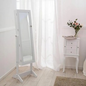 Шкаф за бижута с огледало 41,5 x 36,5 x 147 cm