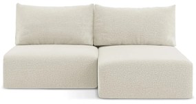 Кремав разтегателен ъглов диван с място за съхранение (десен ъгъл) Kalena – Makamii