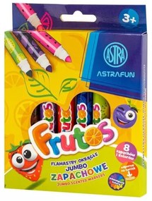 Комплект ароматизиащи флумастери JUMBO, ASTRA FRUTOS, 8 цвята