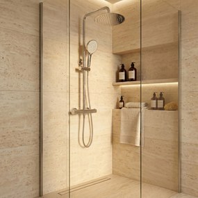 Душ комплект без чучур с термостат Rea Lungo Chrome