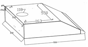 Разопакован: Абсорбатор Rosberg R51456AW, 460 m3/h, 190 W, 2 моторa, 2 филтъра, Бял