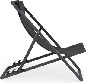 Антрацитен градински шезлонг метален Taylor – Bizzotto