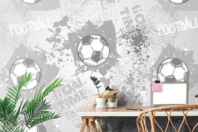 Тапет – Футболна топка в сиво