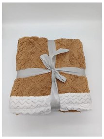 Кафяво одеяло от шерпа 150x200 cm Island – My House