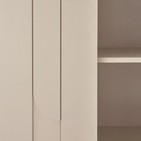 Светлосиво шкафче от масивен бор 110x200x57 cm Rain – WOOOD