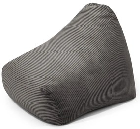 Тъмносив детски пуф от рипсено кадифе Snug 80 – SLOWDOWN