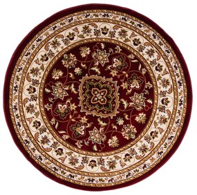 Червен кръгъл килим 133x133 cm Sherbone - Flair Rugs