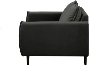 Тъмносив кадифен диван 138 cm Juli – Ropez