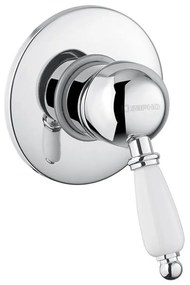 Вградена душ батерия в сребрист цвят (1 изход) Kirké White – Sapho