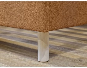 Оранжево тапицирано двойно легло с включена подматрачна рамка 160x200 cm Romane – Bobochic Paris