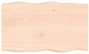 363889 vidaXL Плот за маса 100x60x(2-6) см необработено масивно дърво жив ръб