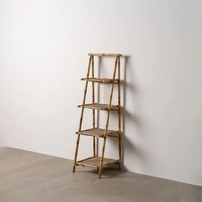 Бамбуков стелаж в естествен цвят 48x152x50 cm Manali – Ixia