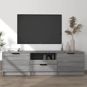 817112 vidaXL ТB шкаф, сив сонома, 140x35x40 см, инженерно дърво