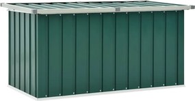46261 vidaXL Градинска кутия за съхранение, зелена, 129x67x65 см