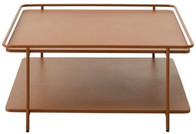 Теракотена метална масичка за кафе 75x75 cm Yuba – Unique Furniture