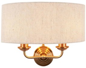 Endon 110726 - Аплик HIGHCLERE 2xE14/40W/230V бежов/месинг