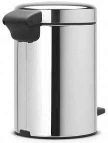 Кош за боклук с педал Brabantia NewIcon 648997, 3 л, Плавно затваряне, Противоплъзгаща основа, Инокс