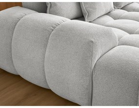 Светлосив шенилов сгъваем/с място за съхранение ъглов диван (десен ъгъл/U форма) Everest – Bobochic Paris