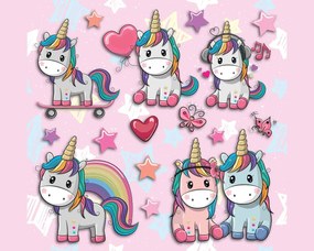 Декоративни стикери за стена Lovely Unicorn 3D M