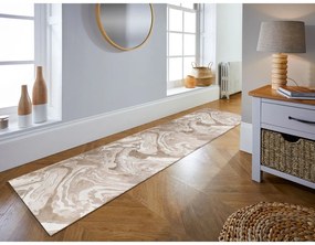 Бежова пътека 80x300 cm Marbled – Flair Rugs