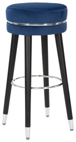 Син тапициран бар стол (височина на седалката 74 cm) Paris – Mauro Ferretti